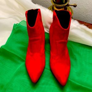 Red Swede Ankle Boot